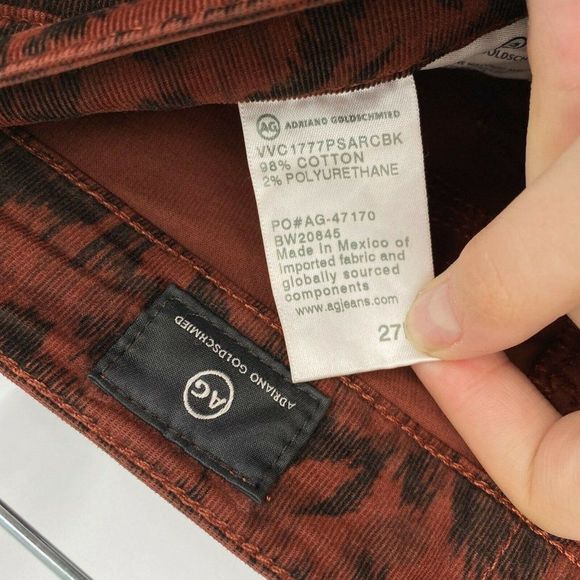 AG Adriano Goldschmied The Farrah Corduroy Pants Size 27 High Rise Skinny Ankle - Picture 7 of 12